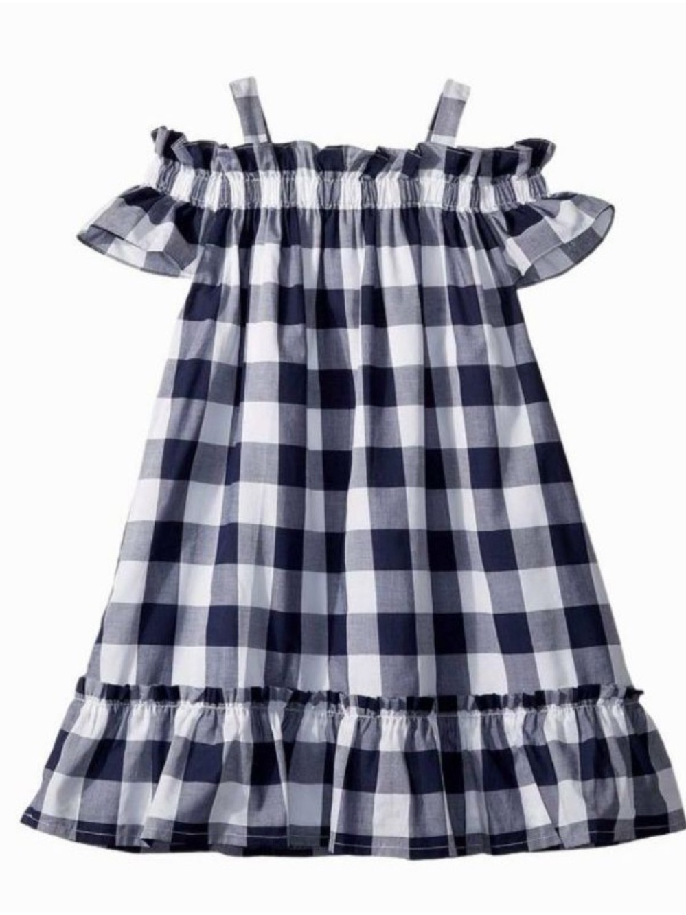 Janie and Jack Gingham Sundress Ruffle Hem